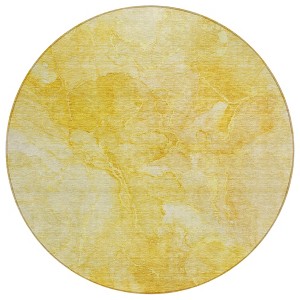 Gold And Yellow Nautical Washable Indoor Outdoor Area Rug - 1 of 4