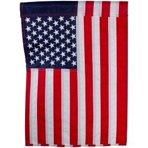 Northlight Patriotic Embroidered Outdoor Garden USA Flag 18" x 12.5" - 1 of 3