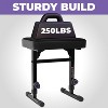 Liquid Stands Piano Bench Adjustable Stool Music Keyboard Bench Seat for Piano Keyboard Stand w/ Black Padded Cushion for Musicians (Mesh Fabric) - 3 of 4