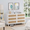 VYNXARIA 51.18inch 6-Drawers Rattan Storage Cabinet Rattan Drawer,for Bedroom,Living Room - 2 of 4