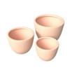LeisureMod Dahlia Tapered Round Poly-Stone Planter Set with Drainage Holes, Weather-Resistant for Indoor/Outdoor Use – Set of 3 - 4 of 4