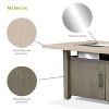 Greemotion 71" Bordeaux Wood Textured Metal Top Dining Fire Pit Table with Ice Chest Insert Brown: Contemporary Outdoor Furniture, Aluminum Frame - 3 of 4