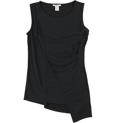 bar III Womens Envelope Tank Top, Black, Medium