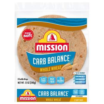 Mission Taco Size Carb Balance Whole Wheat Tortillas - 12oz/8ct