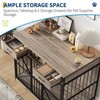 44 Inch Dog Crate Furniture for Large/Medium Breeds, Heavy Duty Wooden Dog Kennel with Storage Drawers - 3 of 4