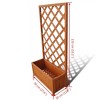 vidaXL Planter Raised Flower Bed Trellis Patio Raised Bed Plant Pot Solid Wood - 2 of 4