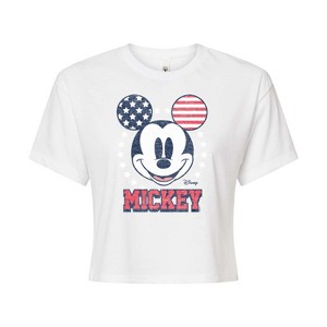 Women's - Disney - Americana Cropped Graphic T-Shirt - 1 of 4