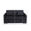 Compact Modern Velvet Sleeper Sofa Bed with Pull-Out Design and Adjustable Backrest for Living Room or Bedroom -3irtyhousy - 4 of 4