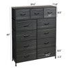 11-Drawer Tall Fabric Dresser Storage Tower with Steel Frame and Wood Top, Chest of Drawers Organizer Unit for Bedroom, Closet, Hallway - 4 of 4