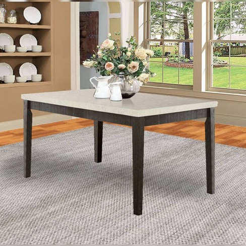 Dark oak dining table best sale and chairs