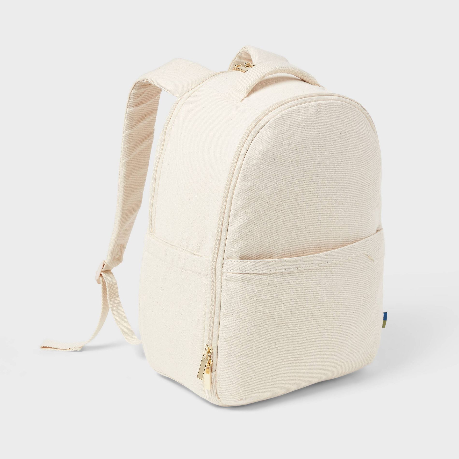 21L 17.5'' Canvas Backpack - Open Story™ Natural: Softside Cotton for College