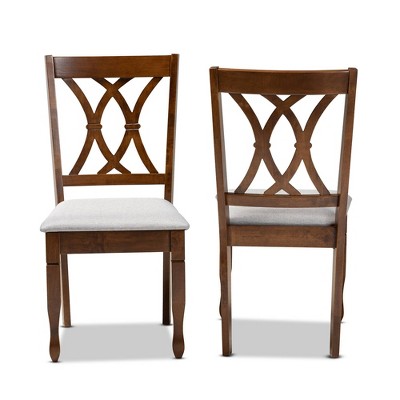 Augustine Sand Cane-Back Wood Side Chair