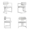 Upholstered Dining Chairs Set of 2, Fabric Armchairs with Metal Frame, Modern Dining Chairs for Kitchen or Dining Room-Koiai - 4 of 4