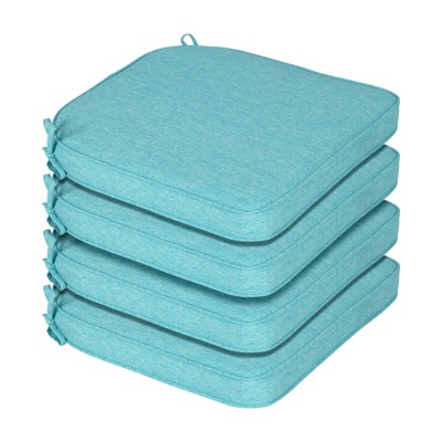 Aoodor Outdoor Dining Chair Cushions Set of 4, Waterproof Patio Furniture Seat Cushions, Outdoor Chair Pads with Ties