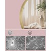 Round Mirror, Bathroom Mirror for Wall, Metal Frame, Easy to Install Ink Black - 3 of 4