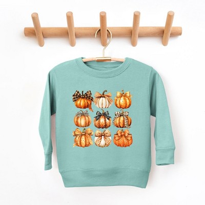 The Juniper Shop Coquette Fall Pumpkin Chart Toddler Graphic Sweatshirt