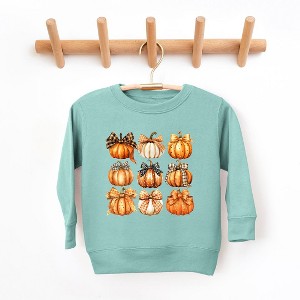 The Juniper Shop Coquette Fall Pumpkin Chart Toddler Graphic Sweatshirt - 1 of 3
