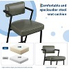 Tall Bar Stools Set of 2, Upholstered Counter Height Bar Stools with Thick Cushion, Thickened Metal Legs, Backrest and Footrest, for Home - 4 of 4