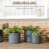 Syemin Outdoor Garden Raised Planter, Backyard Patio Planter Raised Bed for Flowers, Herbs, Dark Gray, 16.25"*16.25"*16.25" - 4 of 4