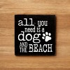 Slickblue Dog and Beach Wood Sign, Knotty Pine Material, Wall or Shelf Decor, Rustic Style, 7x7 Inches, Multiple Colors - 3 of 3