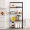 5 - Shelf Heavy Duty Steel Wire Rack Storage Shelving Organizer Kitchen Garage 36 Inch Lx 14 Inch Wx 72 Inch H Black Adjustable - 2 of 4