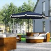 Outsunny 9' Patio Umbrella with Push Button Tilt and Crank Outdoor Double Top Market Umbrella - 3 of 4