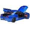 Nissan Skyline GT-R R34 Nismo Z-TUNE RHD (Right Hand Drive) Bayside Blue 1/18 Model Car by Autoart - 2 of 4