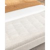 Kumasinova 43.3" PU Leather/Linen Storage Ottoman Bench with Soild Wood Legs,Storage Bench with Safety Hinge,Entryway Bench for Bedroom,Living Room - 4 of 4