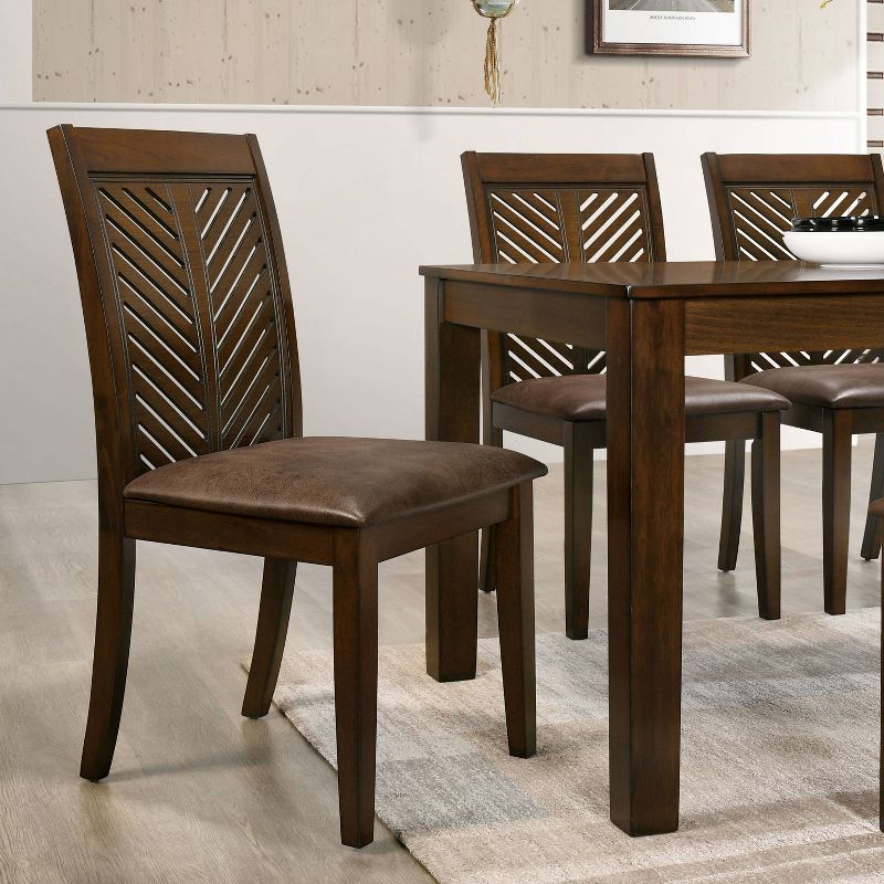 7pc Coulter Dining Table Set Walnut - HOMES: Inside + Out, 5 of 6