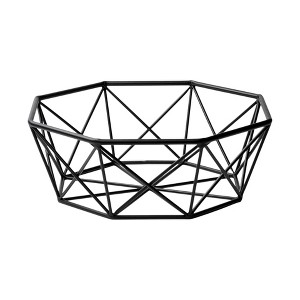 HomeRoots 6" Black Metal Decorative Bowl - 1 of 4