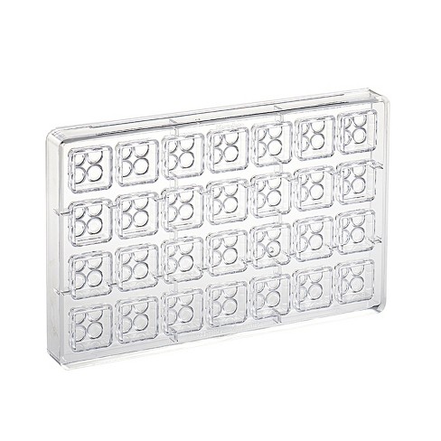 Martellato Ma2014 Chocolate Mold with 6 Connected-Squares Cavities, Each 70mm x 70mm x 11mm High, Size: One Size