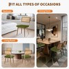 Dining Chairs Mid Century Modern of 1/2, Upholstered Kitchen Chairs with Tall Cane Backrest and Strong Wood Legs, Vintage Chairs for Dining Room - 3 of 4