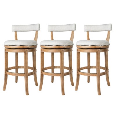 Maven Lane Alexander Rotating Low Back Kitchen Stool, Set of 3
