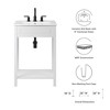 Modway Altura 24" Bathroom Vanity – Compact Mid-Century Sink Cabinet with Storage Shelf and Soft-Close Hinges - 2 of 4