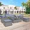 YOOCOZZ 6-Piece Weather-Resistant PE Rattan Patio Conversation Set with Coffee Table - 3 of 4