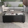Whizmax Storage Ottoman Bench, Mid-Century Modern Storage Bench for Bedroom, Synthetic Leather with Stitching, Safety Hinges, Loads 680 Lb - 3 of 4