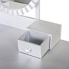 ORRD Luxury Vanity Desk with Round Mirror,Height-Adjustable, Stylish Dressing Table Set, 4 Drawers & Stool, Silve - 4 of 4