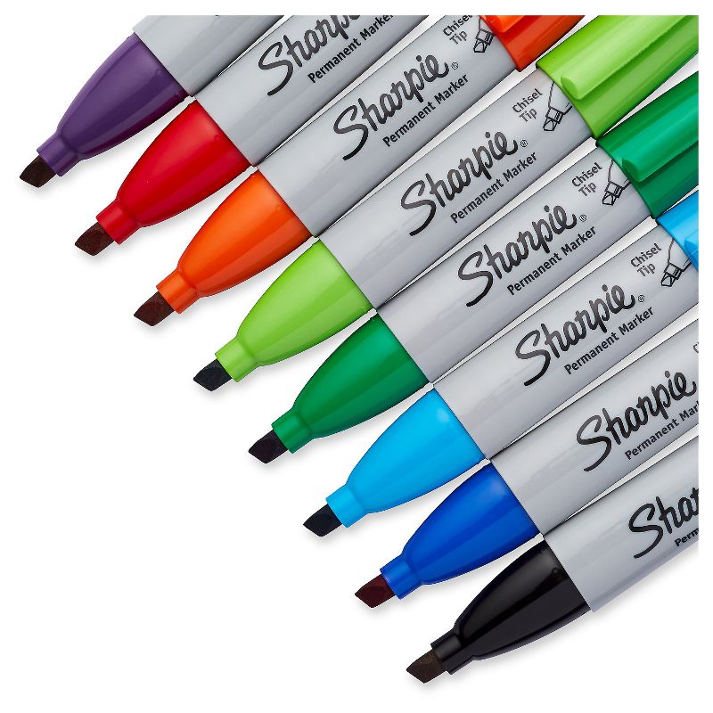 Sharpie 8pk Permanent Markers Chisel Tip Multicolored, 4 of 9