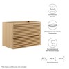 Modway Render 29" Wall-Mount Bathroom Vanity – MDF Oak Wood Cabinet with Storage Shelf and Clean Modern Lines - 2 of 4