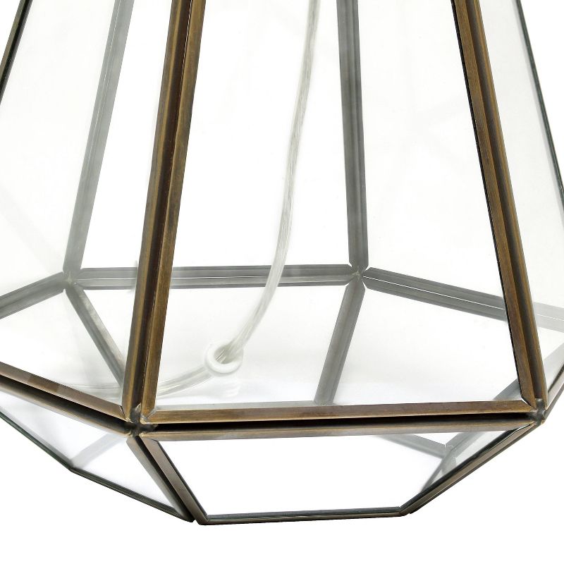 Glass and Brass Pyramid Table Lamp - Elegant Designs, 3 of 10