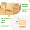 Aoibox Montessori Weaning Table and Chair Set for Toddlers Height Adjustable Pine Wood Kids Table Chair Easy Assembly CPC Certified - 4 of 4