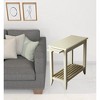 HomeRoots 24" White End Table With Shelf - 2 of 3