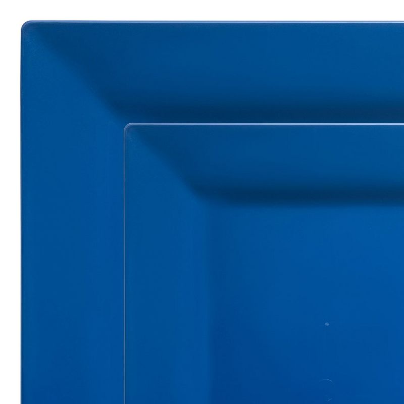 Smarty Had A Party Midnight Blue Square Plastic Dinnerware Value Set (120 Dinner Plates + 120 Salad Plates), 1 of 5
