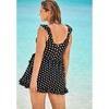 Swim 365 Women's Plus Size Faux-Wrap Swim Dress - image 3 of 4