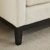 GDFStudio Daphne 66.34"W Upholstered Boucle/Faux Leather Bench with Wood Base and Bolster Pillows - 3 of 4