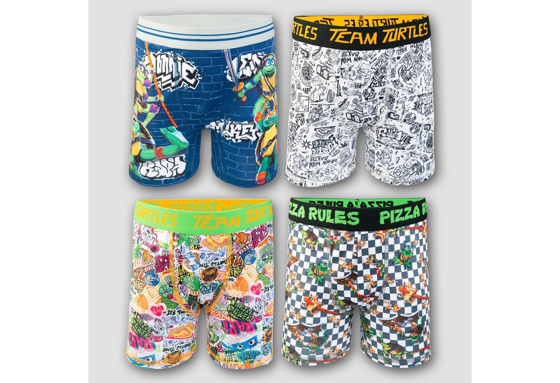 Boys' Teenage Mutant Ninja Turtles 4pk Boxer Briefs - 10