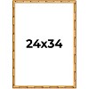 PosterPalooza | 24x34 Bamboo Picture Frame, UV Acrylic, 4 Finishes - Brown, Black, Gold, and Natural - 2 of 4