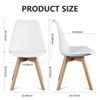 Modern Dining Chairs Set of 4, Modern PU Leather Dinner Chairs, Upholstered Seat  Kitchen Side Chairs for Living Room Office - 2 of 4
