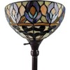 Amora Lighting Tiffany Style Peacock 1-light Torchiere Lamp 72" High - 3 of 3