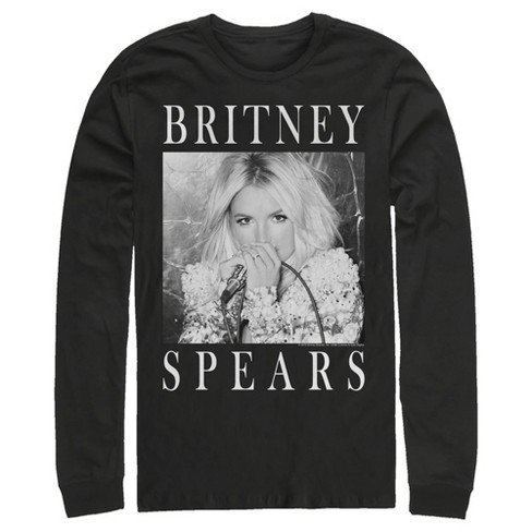 Men's Britney Spears Classic Star Frame Long Sleeve Shirt - Black - Large
